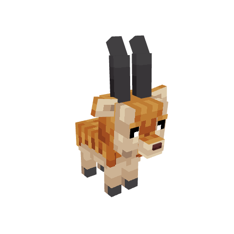 Gazelle, voxel model preview