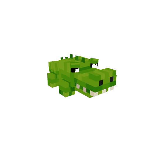 Crocodile, voxel model preview