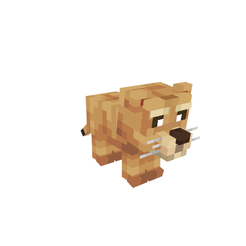 Lioness, voxel model preview