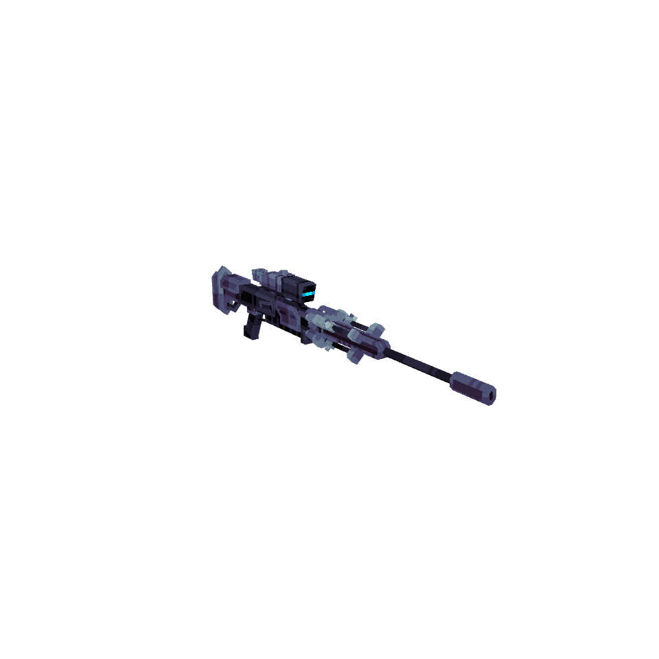 Kraber AP Sniper, voxel model preview