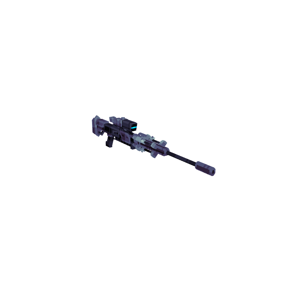 Kraber AP Sniper, voxel model preview