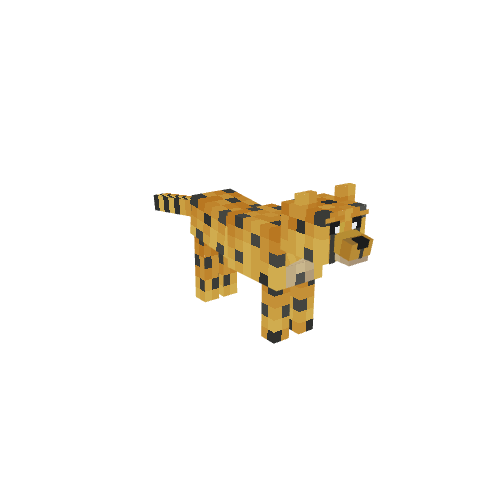 Cheetah, voxel model preview