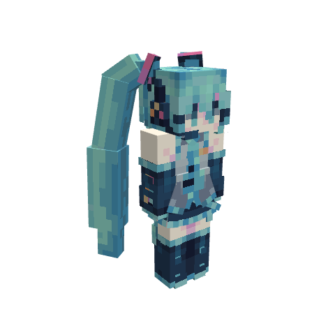 Hatsune Miku, voxel model preview