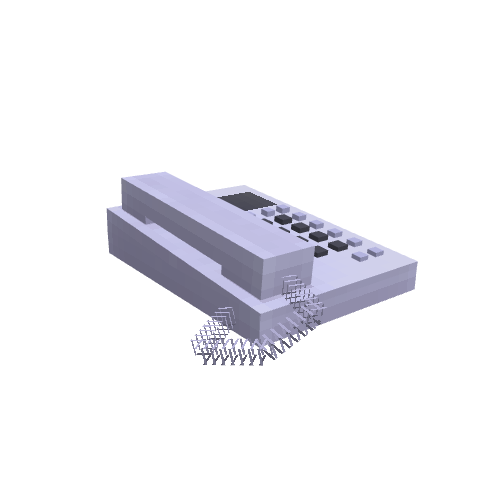 Phone Unused V, voxel model preview
