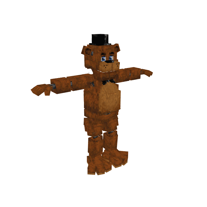 Freddy Fazbear, voxel model preview