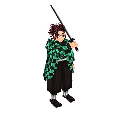 Kamado Tanjiro, voxel model preview