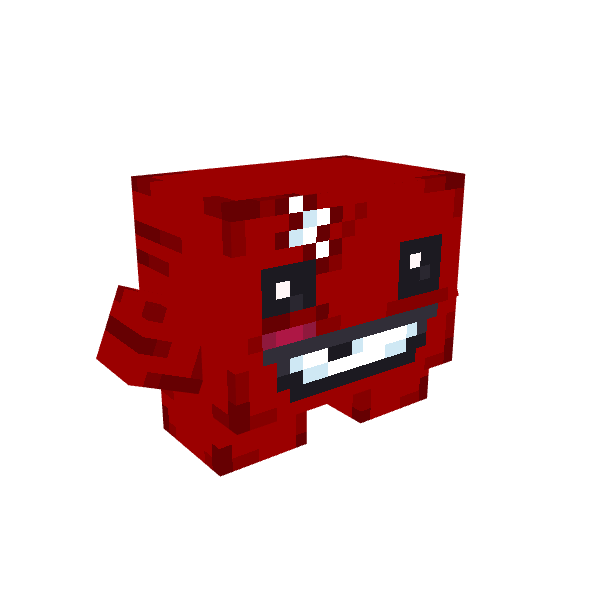 Meatboy, voxel model preview