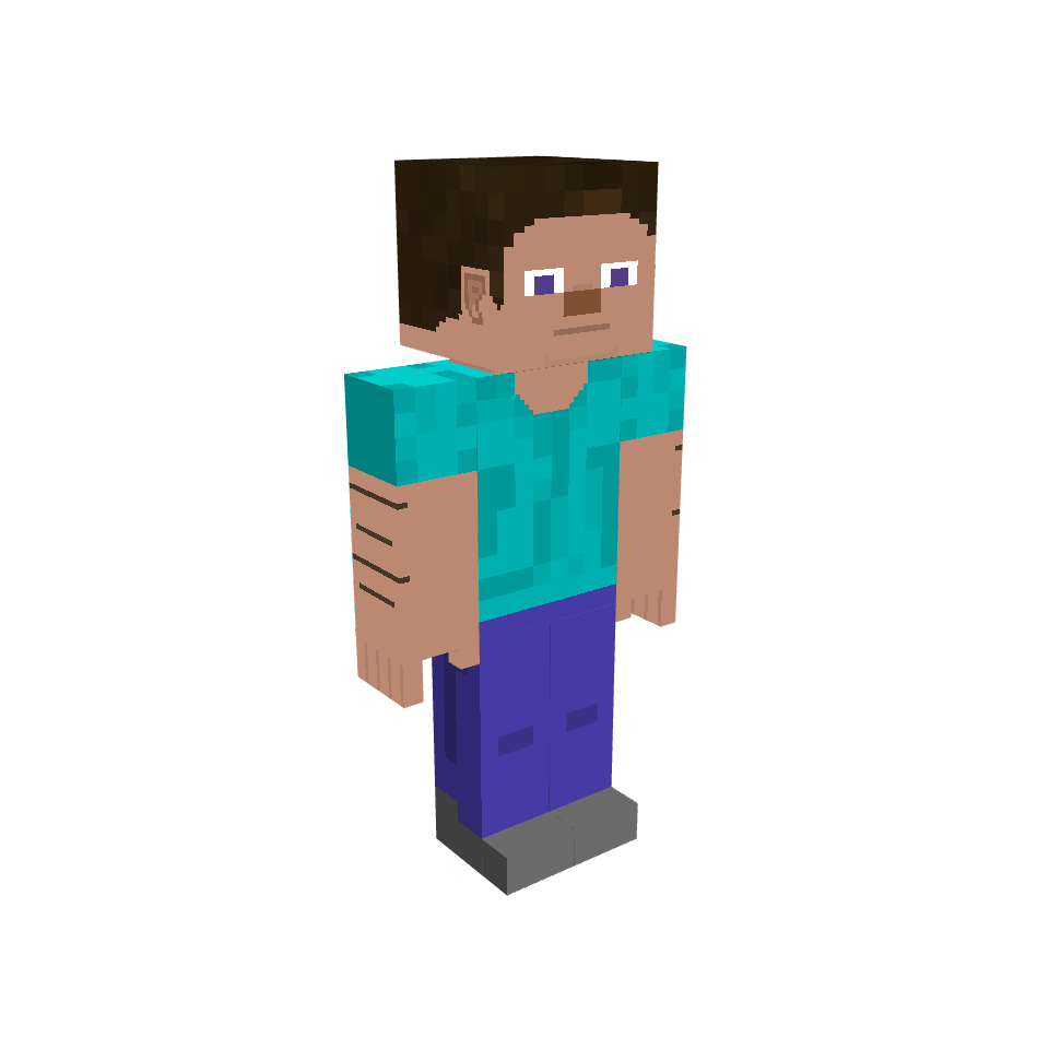 STEVE (A Villager's Night), voxel model preview