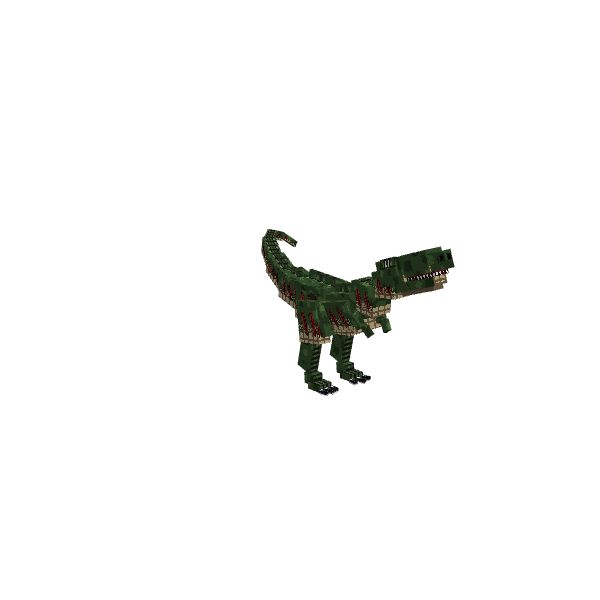 Tarbosaurus Rex, voxel model preview