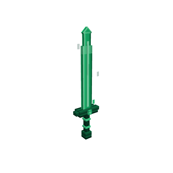 Emerald Sword, voxel model preview