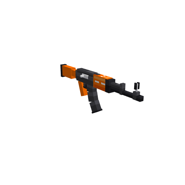 AKR Assault Rifle, voxel model preview