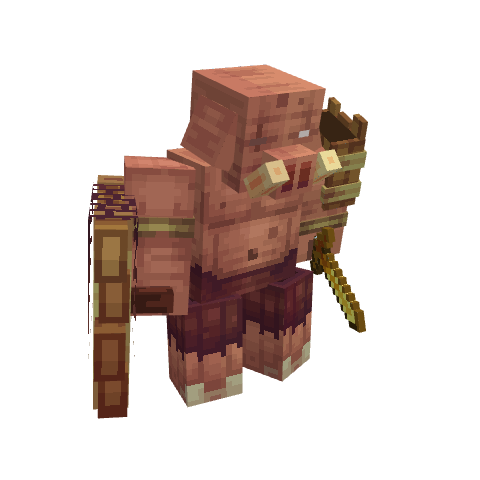 Piglin Brute, voxel model preview