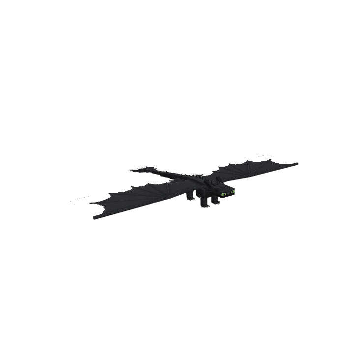 Nightfury - Toothless，体素模型预览