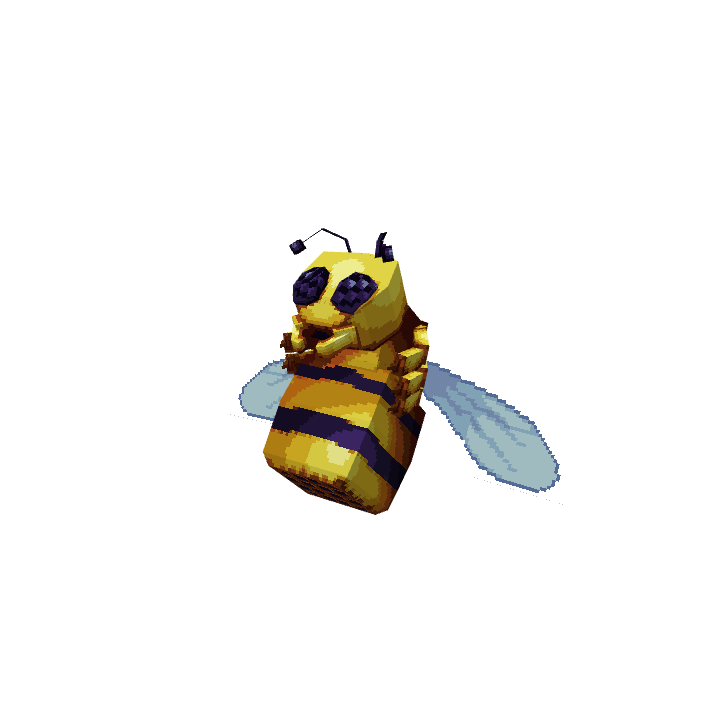 Terraria - Queen Bee，体素模型预览