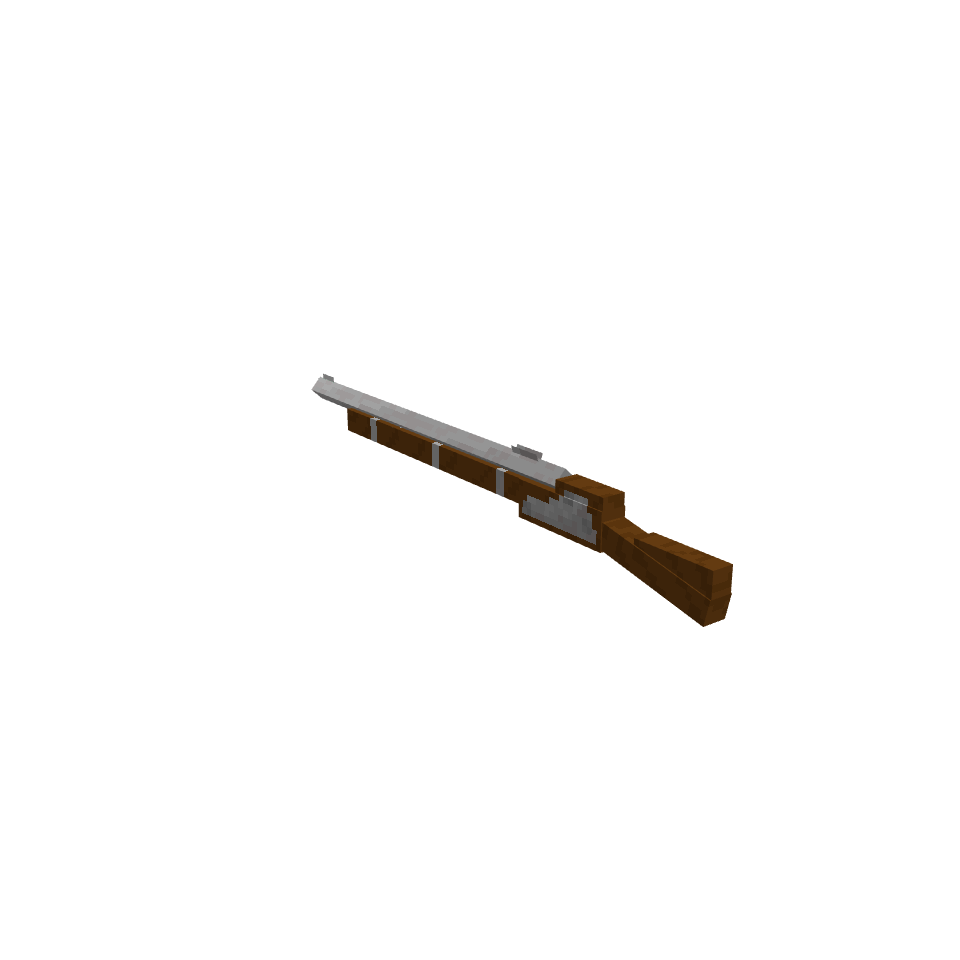 Springfield M1855 Rifle, voxel model preview