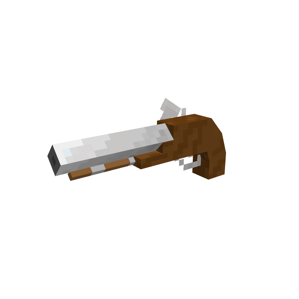 Dueling Pistol, voxel model preview