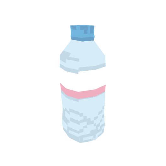 Water bottle, voxel model preview