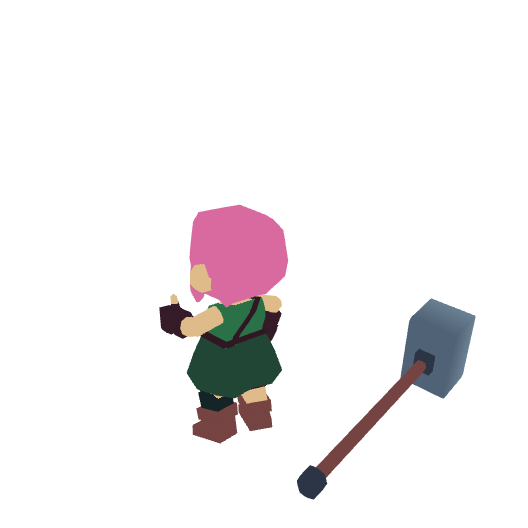 Lily the adventurer, voxel model preview