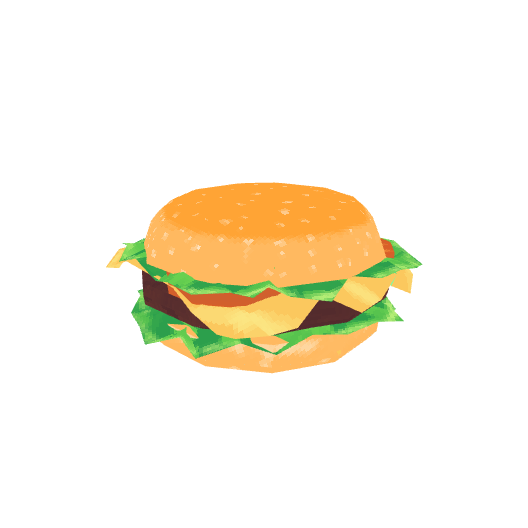 Hamburger, voxel model preview