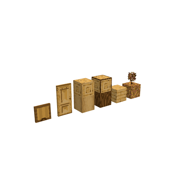 Autumn Wood Pack, voxel model preview