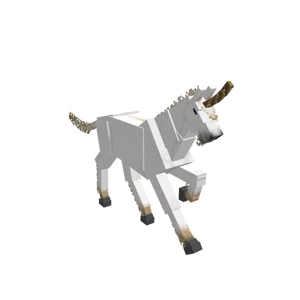 Wild Unicorn, voxel model preview