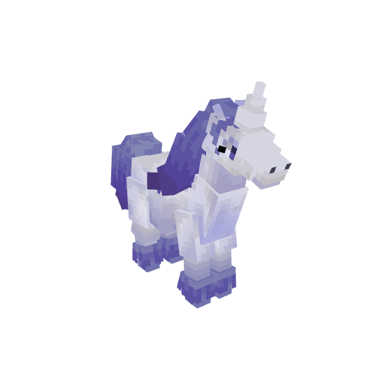 Unicorn, voxel model preview