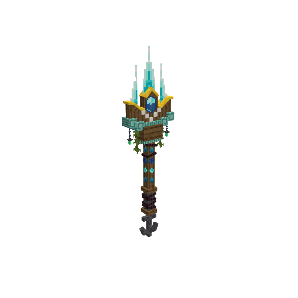 Ocean Polar Soul Sword, voxel model preview