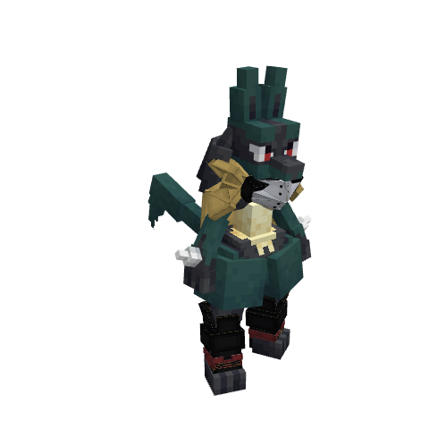 Lucario, voxel model preview