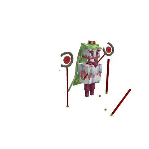 Tsareena Frieren, voxel model preview