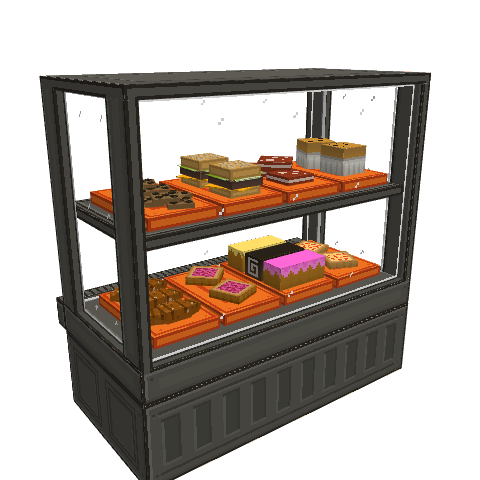 School Cafeteria Counter, voxel model preview