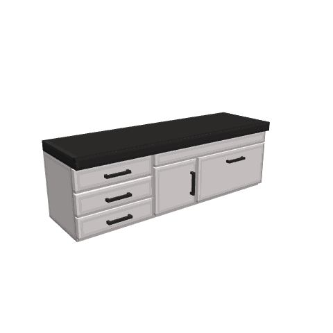 Modern Counter, voxel model preview