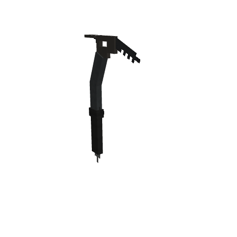 Ice axe, voxel model preview