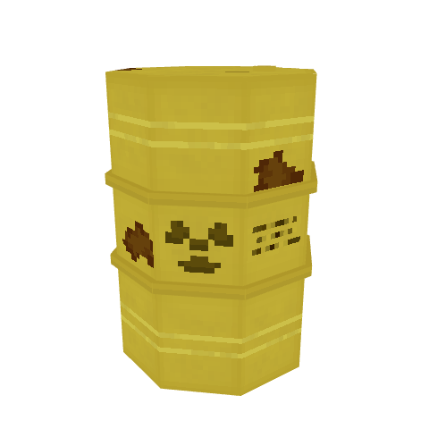 Toxic Barrel, voxel model preview