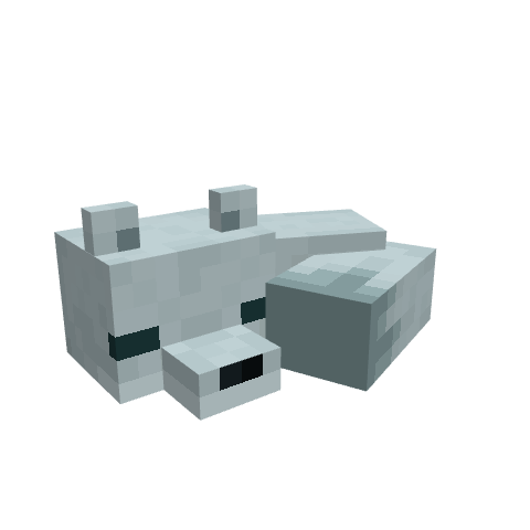 Snow Fox plushie, voxel model preview