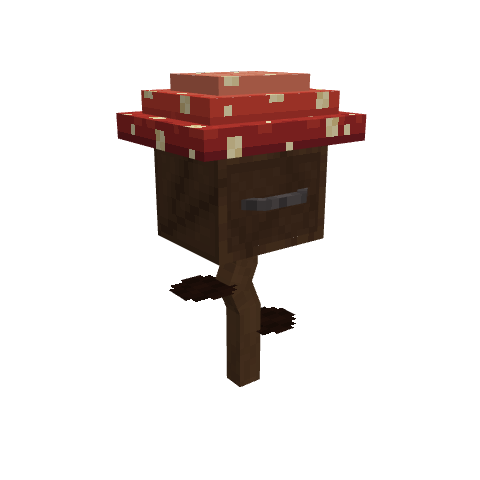 Mushroom Mailbox, voxel model preview