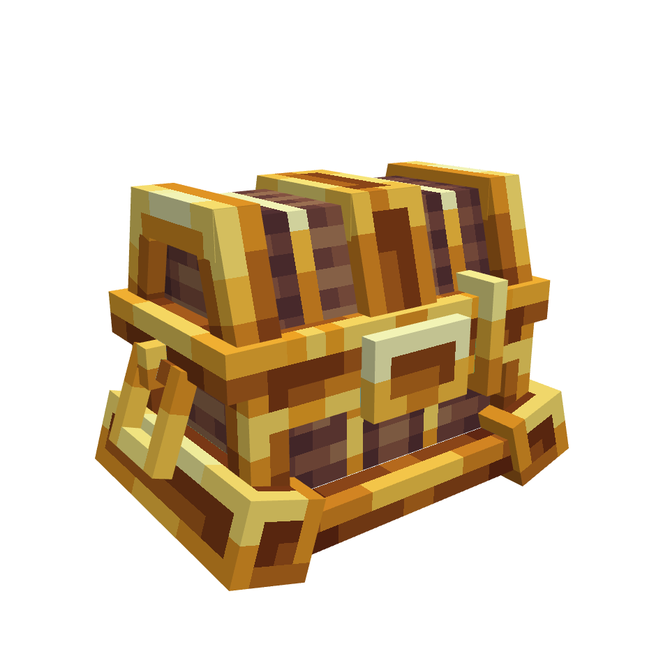 Golden Crate, voxel model preview