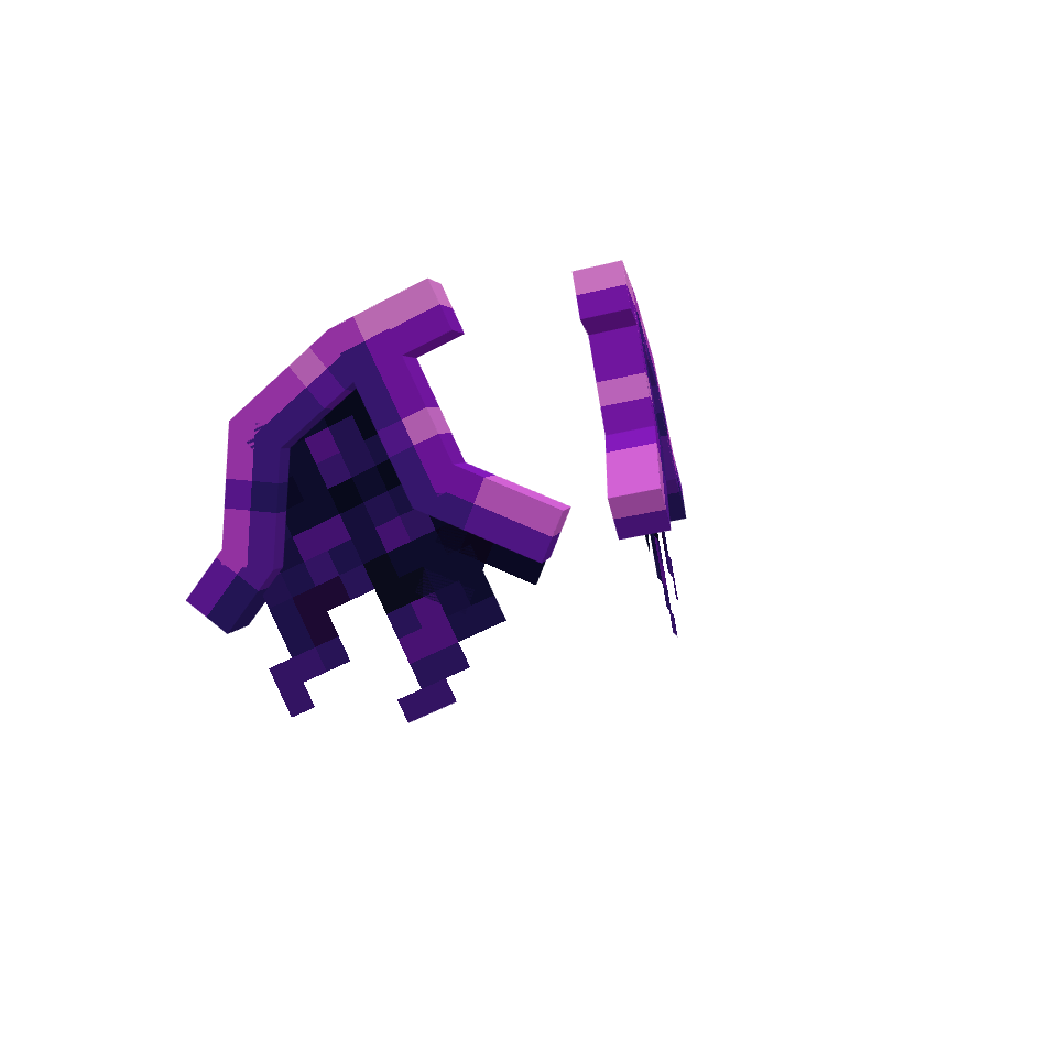 Demon Wings, voxel model preview