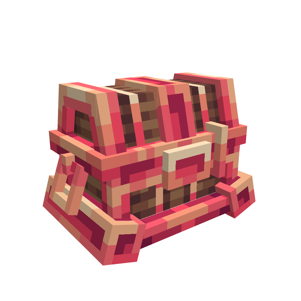 Red Ruby Crate, voxel model preview