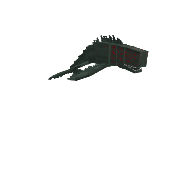 Paus  murun, voxel model preview