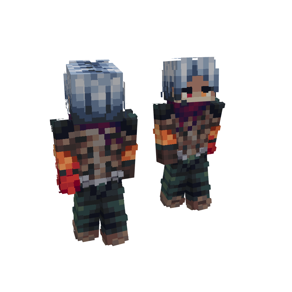 Custom Skin 1, voxel model preview