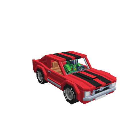 Ford Mustang '65 - '69, voxel model preview