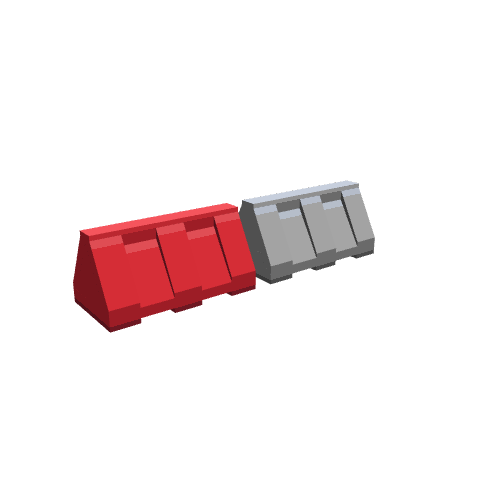 Race Track Barriers, voxel model preview