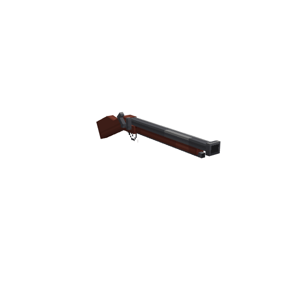 Flintlock/Musket Rifle (Commission), voxel model preview