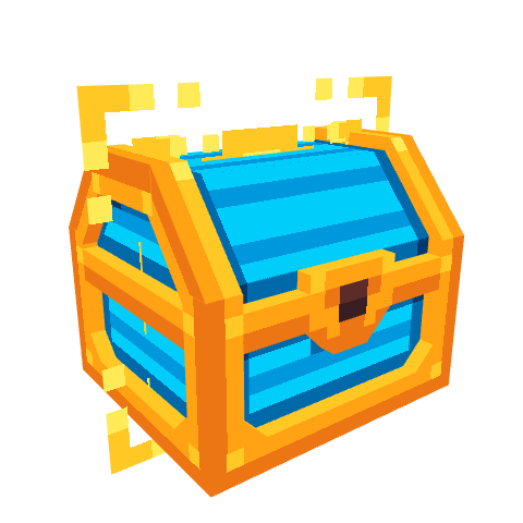 Low-Poly Chest, voxel model preview