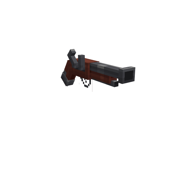 Flintlock Pistol (Commission), voxel model preview