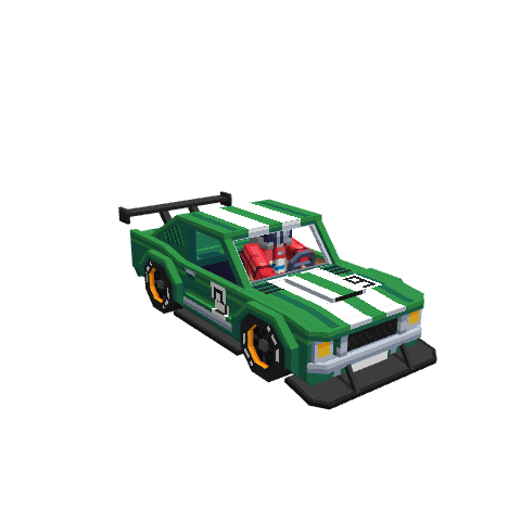 Ford Mustang '65 - '69 (Modified), voxel model preview
