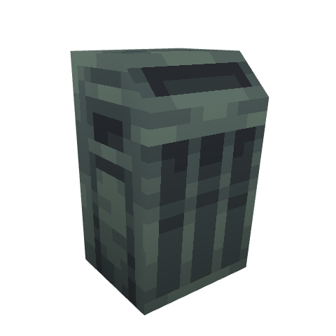 Low Poly City Rubbish Bin, voxel model preview