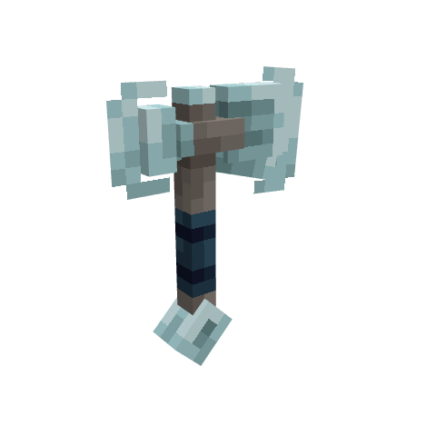 (Mighty) Hunter Steel Axe, voxel model preview
