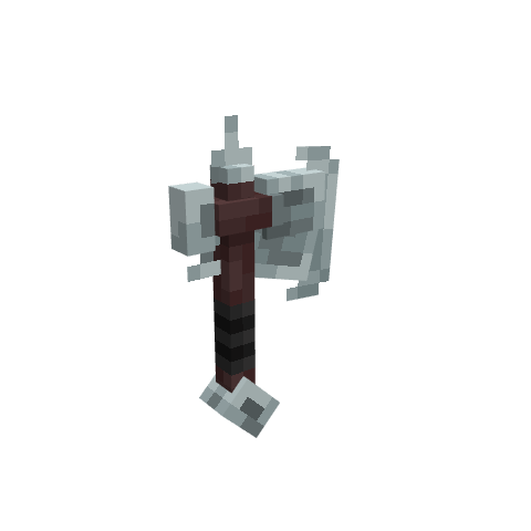 (Reliable) Royal Iron Axe, voxel model preview
