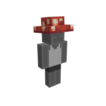 Red Mushroom Hat (Cosmetic), voxel model preview
